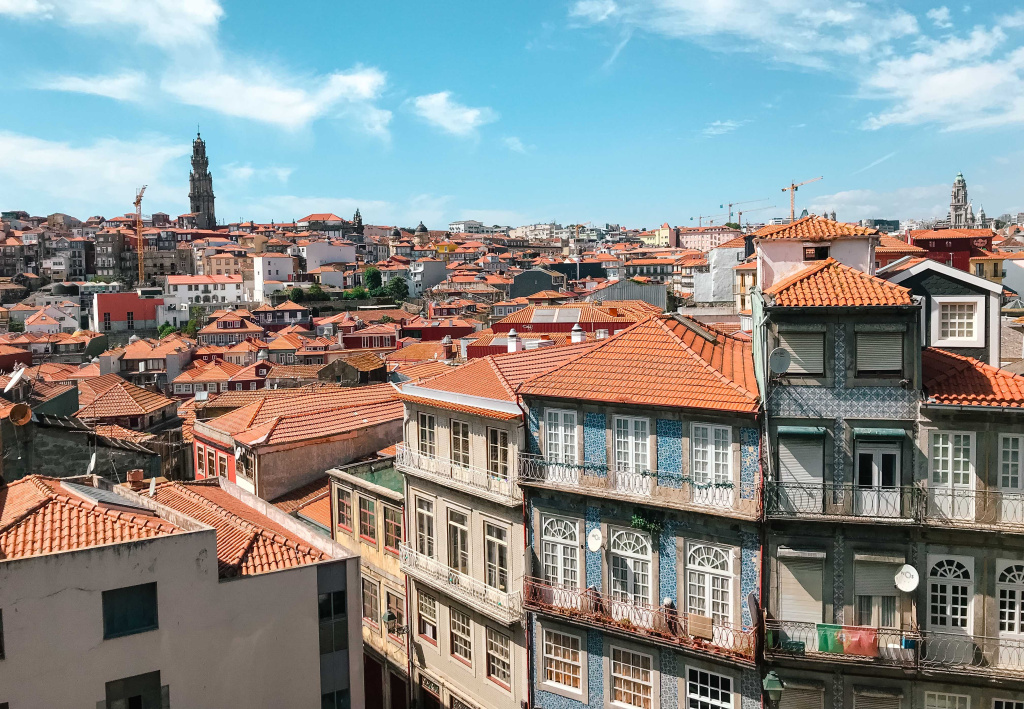 Het uitzicht over Porto vanaf de cathedraal