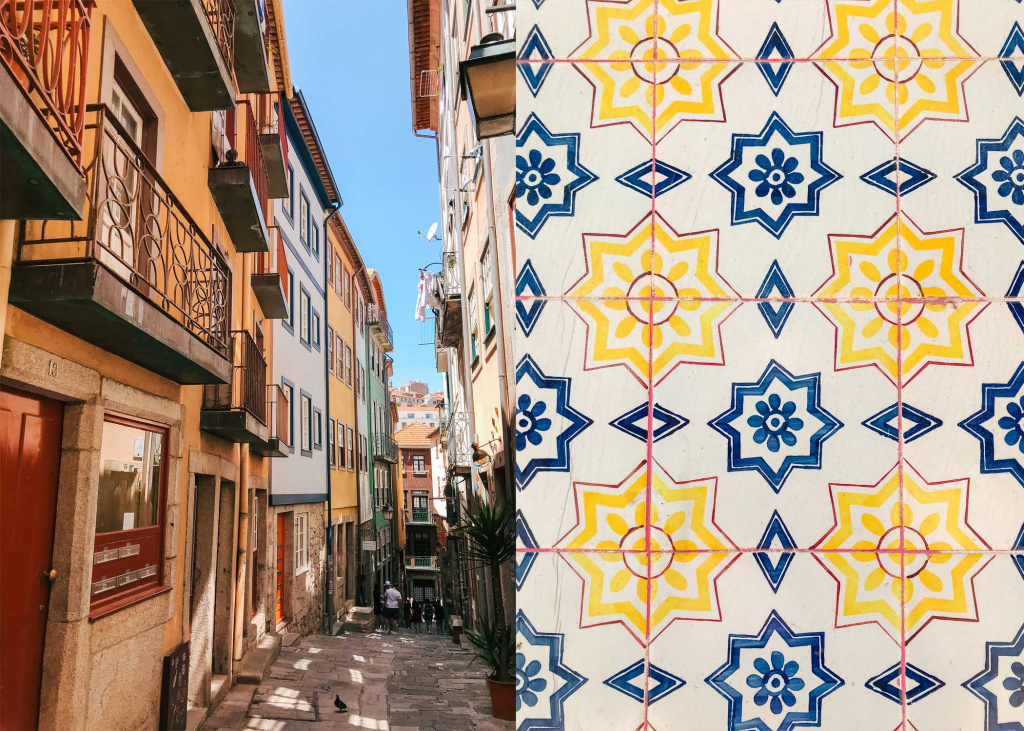 De prachtige straatjes en wandtegels van Porto, Portugal